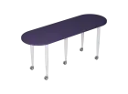 PLAYFORM 210 K modulární hravé stoly, mobilní, výška 750 mm, kovová podnož bílá, deska 25 mm, fialko